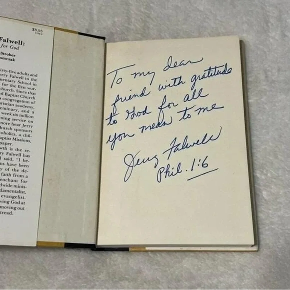 Jerry Falwell A Flame For God Hardcover Signed Vintage Book 1979